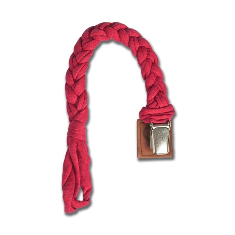 Hi, Little One - braids hanging soother holder Pacifer Ruby