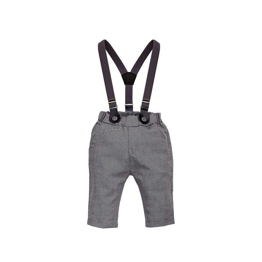 Pinocchio trousers with braces Prince 80 gray