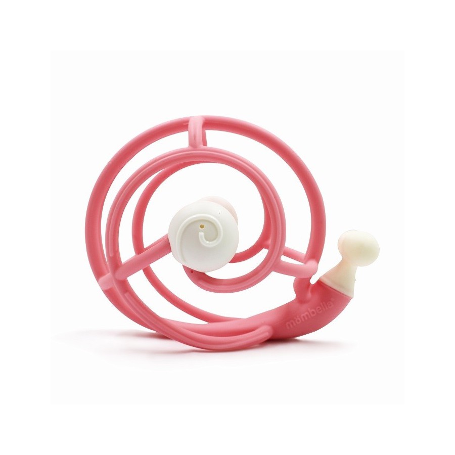 Mombella Teether Rattle with Pink Snail