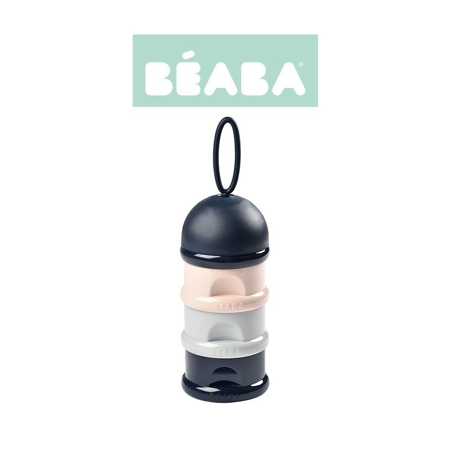 BEABA containers for milk powder dark blue gray + + pink
