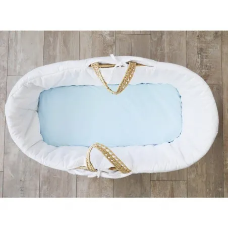 LULLALOVE SHEET FOR GONDOLA AND MOSES BASKET 40x90cm BLUE