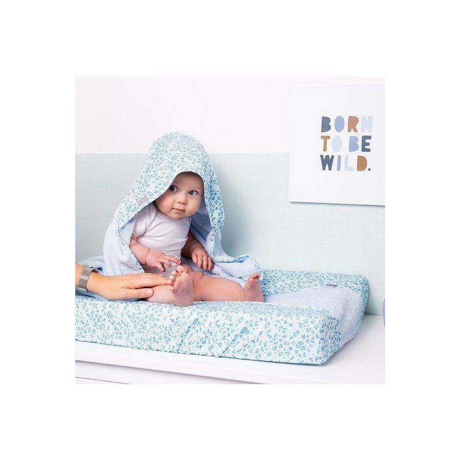 Bebe-Jou Towel with hood LEOPARD BLUE