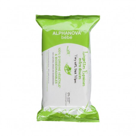 Alphanova Bebe Lingettes humides naturelles 60 pcs.