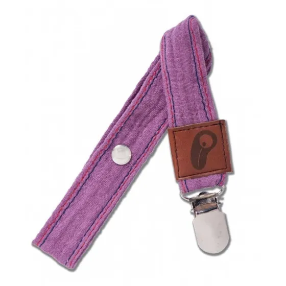 Hi, Little One - Tag pacifier with GOTS organic cotton muslin