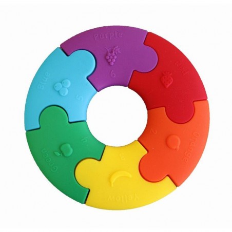 Jellystone Pierwsze puzzle sensoryczne tęczowe kółko Design