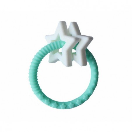Jellystone teether for baby mint Stars Design