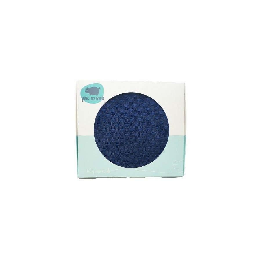 PINK NO MORE BAMBOO COUVERTURE SOUCI BLEU FONCÉ