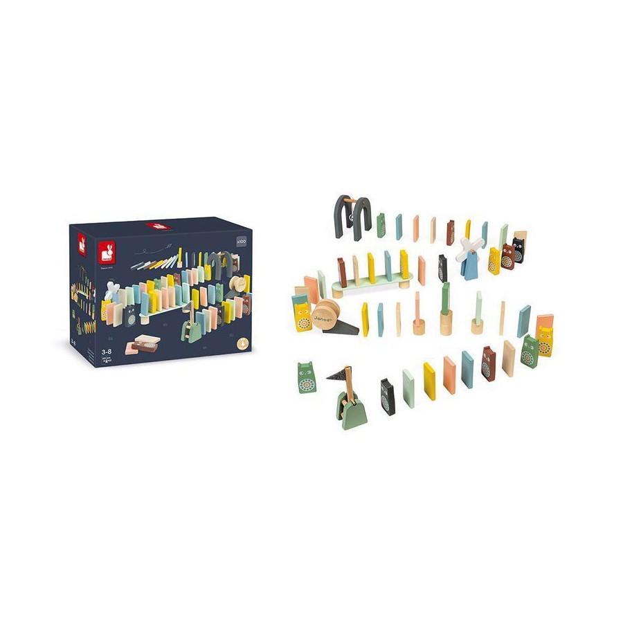 Janod wooden dominoes Sweet Cocoon 100 items