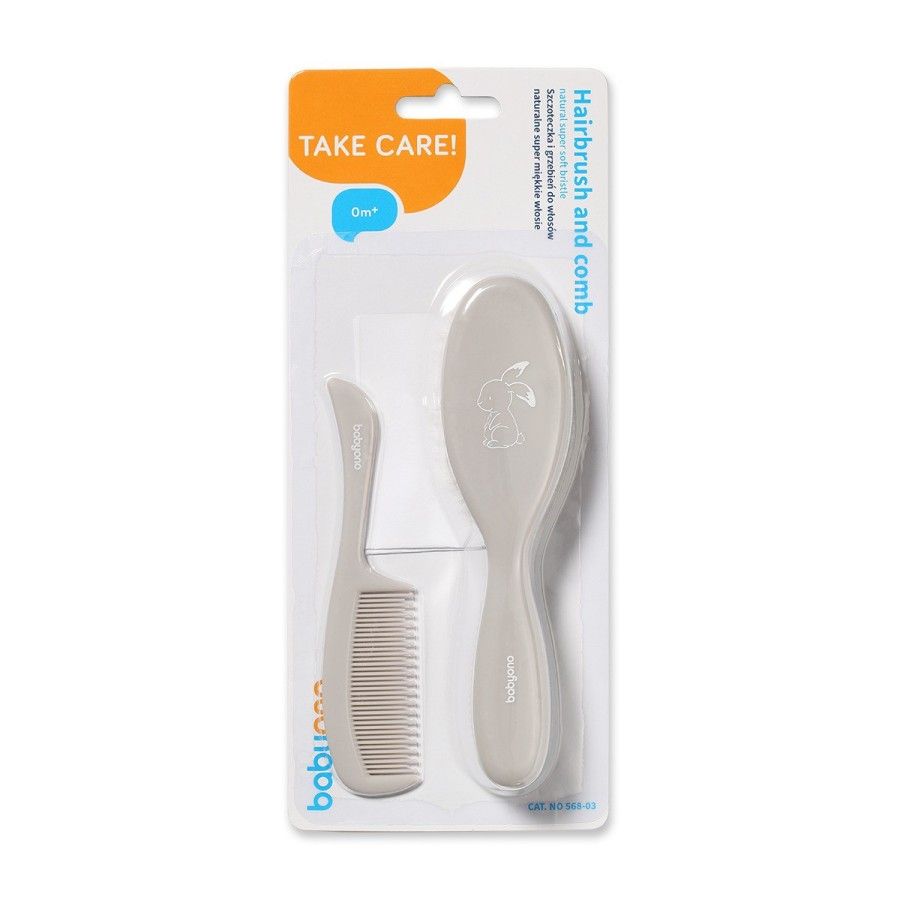 Babyono Hair brush and comb for children and babies.Natural