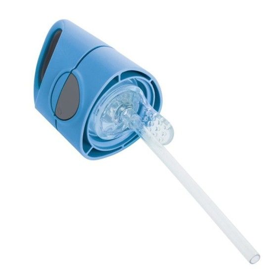 b.box Tritanowa butelka ze słomką 450 ml, blue slate