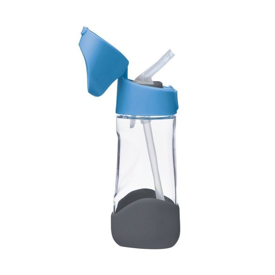 b.box Tritán palack szalma 450 ml, kék pala