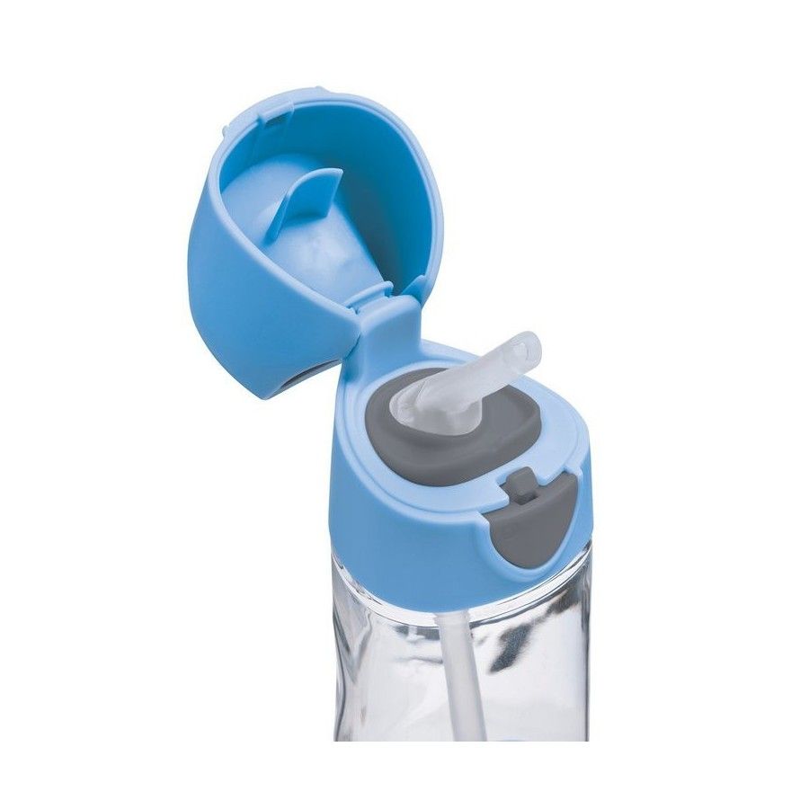 b.box Tritán palack szalma 450 ml, kék pala