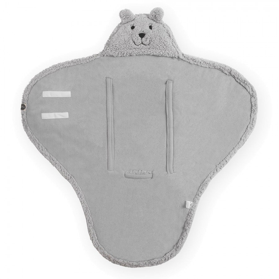 Jollein otulacz Hook-Gray-sleeping bear 105x100cm