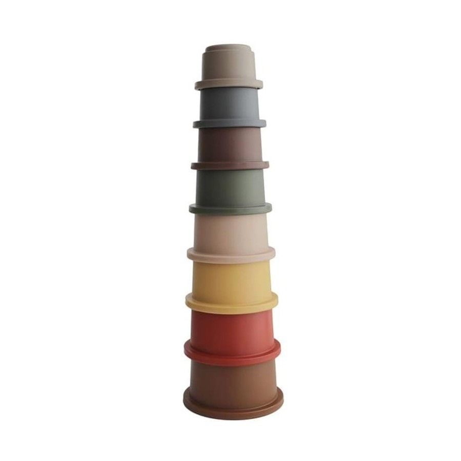 Mushie - Stacking Tower Retro - Tower with cups -
