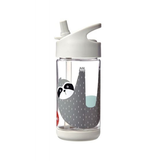 3 Sprouts Water Bottle Gray Sloth