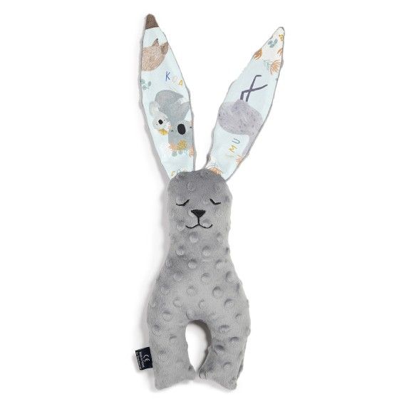 La Millou TOY BUNNY 23 cm - GREY - DUNDEE & FRIENDS BLUE