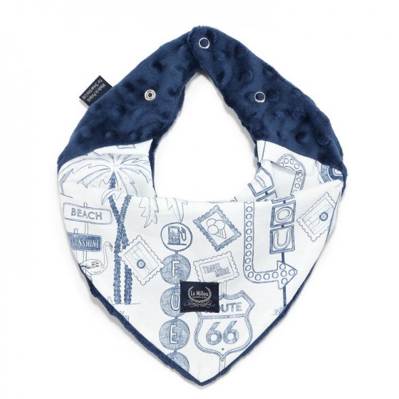 LA Millou very soft scarf ROUTE 66 NAVY
