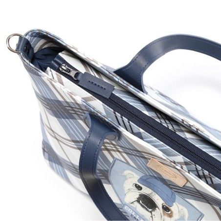 La Millou FEERIA PREMIUM ZIP - MEDIUM BAG WITH A CLUTCH - COLLEGE CAMP