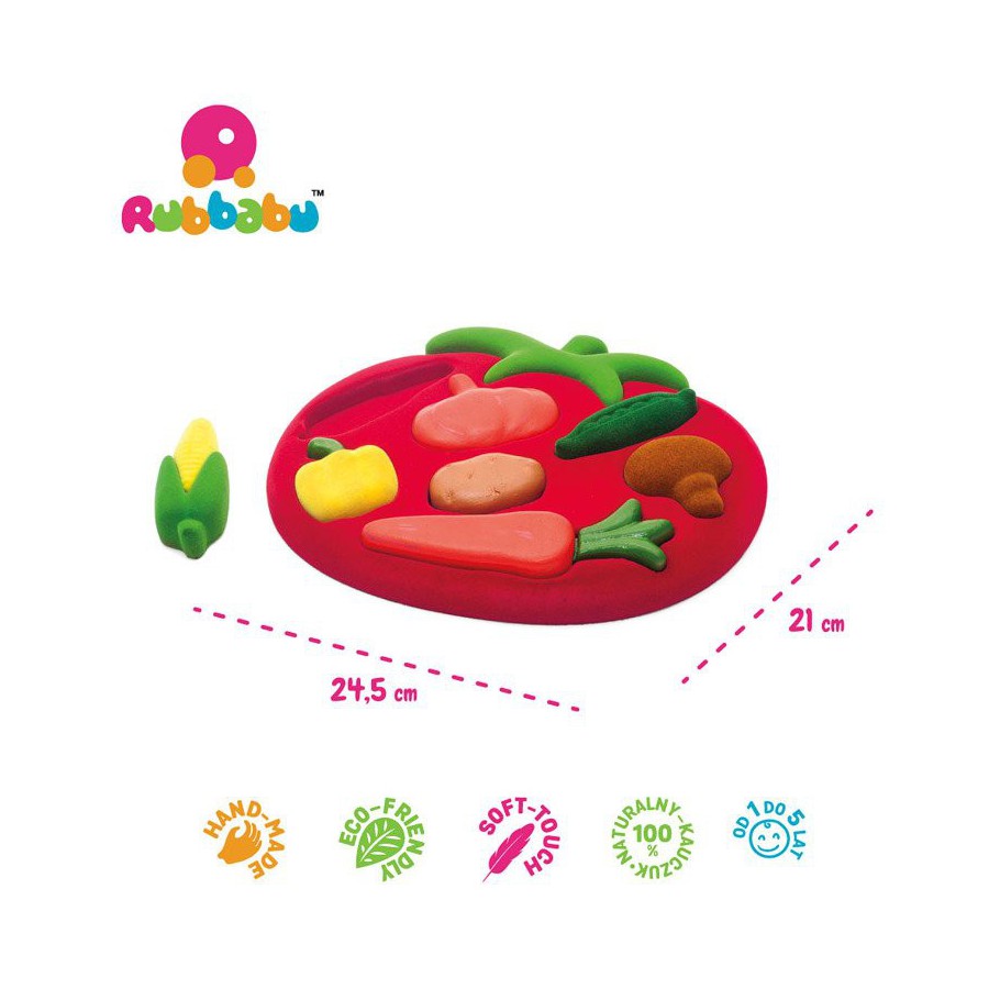 Rubbabu Sorter sensory 3D Puzzle Vegetables