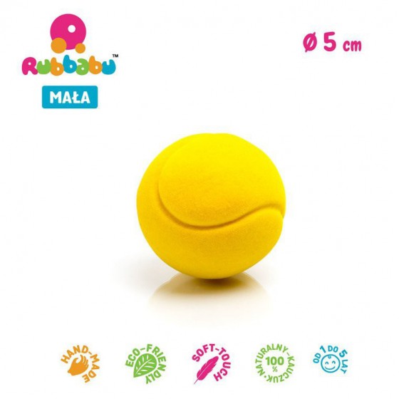 Rubbabu yellow tennis ball Sensory small
