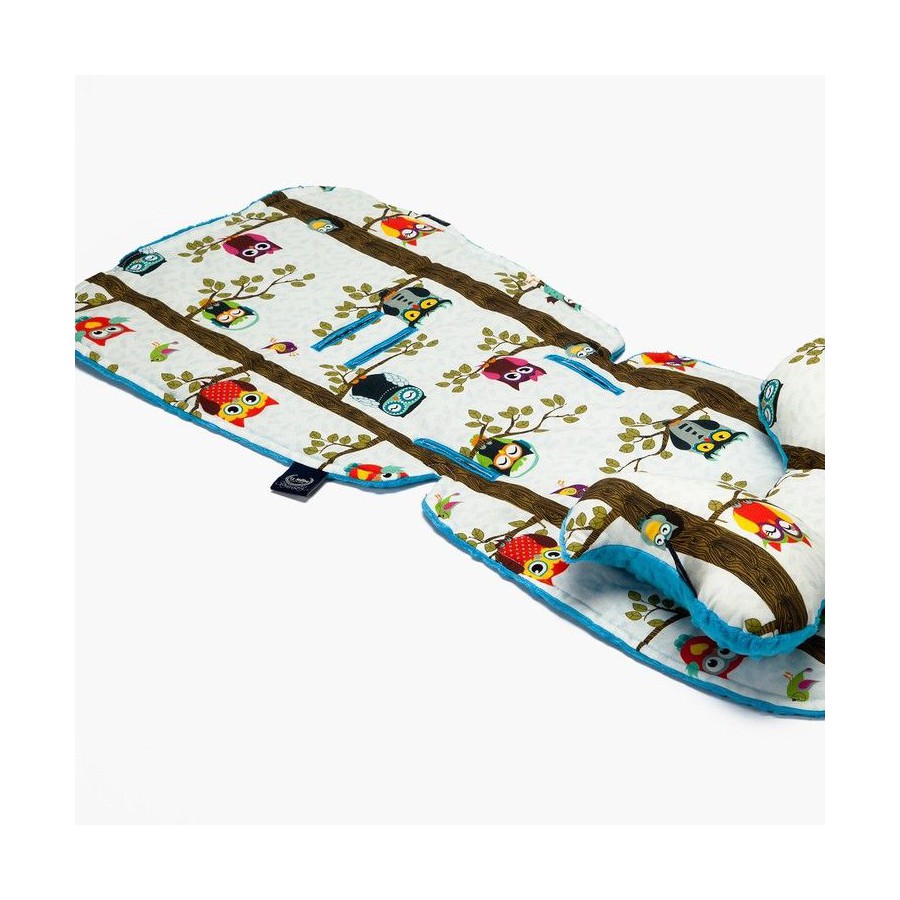 LA Millou stroller PAD FLY BY ANNA - OWL RADIO - Turquoise