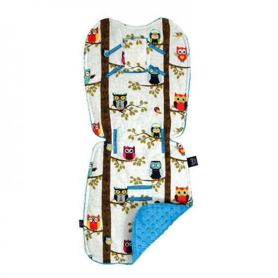 LA MILLOU STROLLER PAD BY ANNA MUCHA - OWL RADIO - TURQUOISE