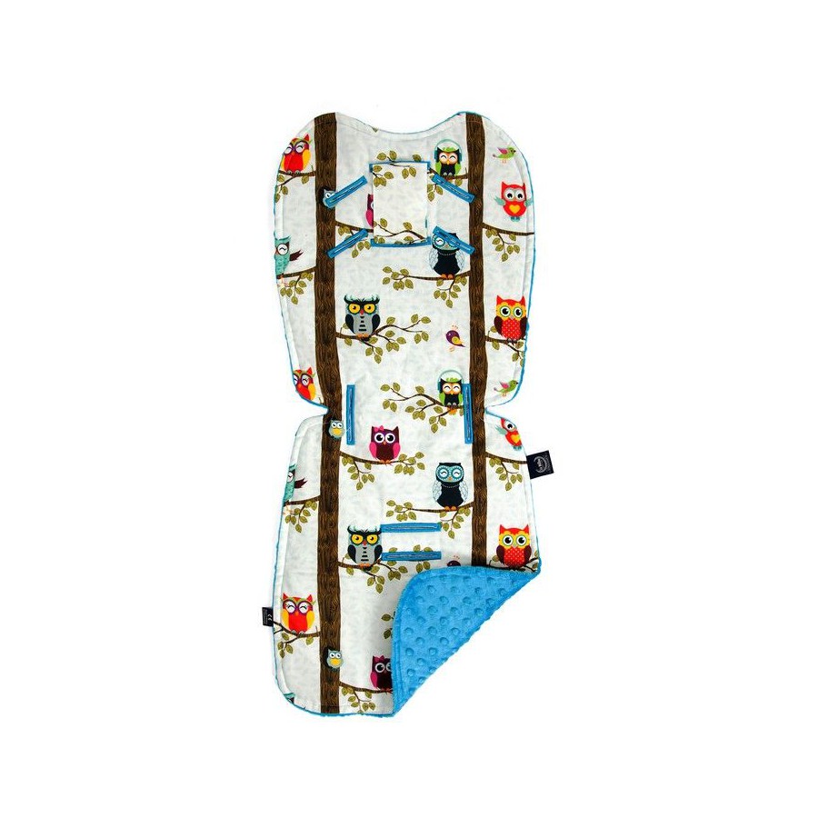 LA MILLOU STROLLER PAD BY ANNA MUCHA - OWL RADIO - TURQUOISE
