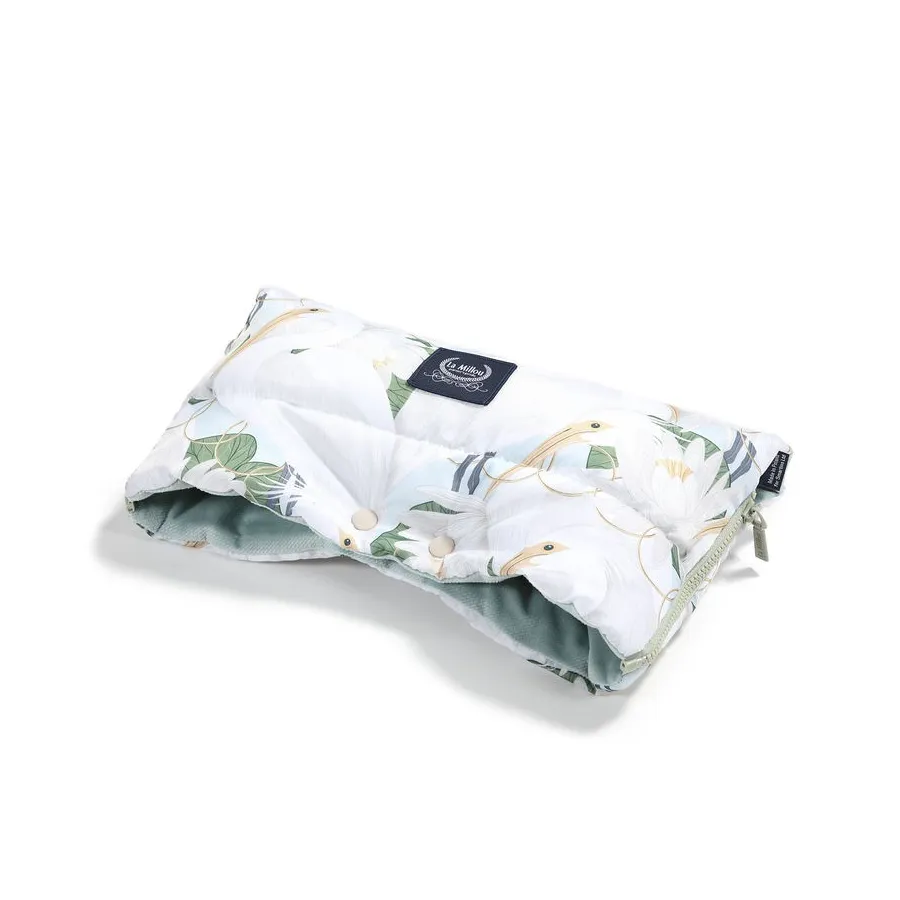 La Millou ASPEN WINTERPROOF MUFF - HERON IN CREAM LOTUS & SMOKE