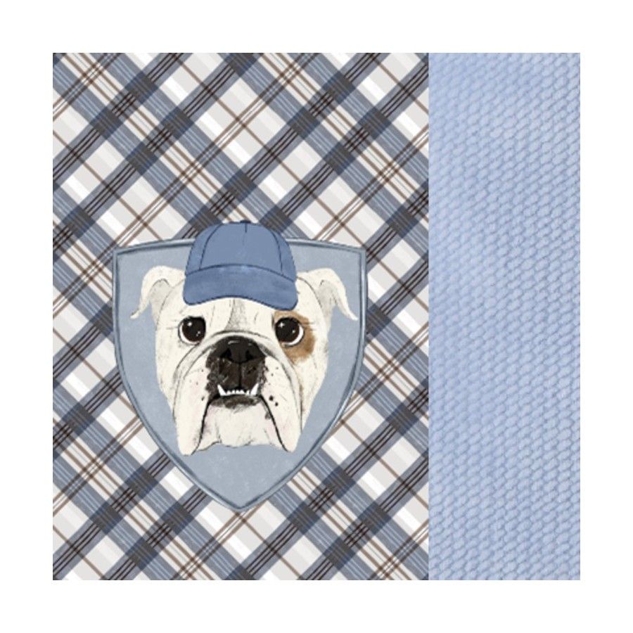 LA MILLOU CIEPŁY KOCYK - M - COLLEGE CAMP - POWDER BLUE VELVET