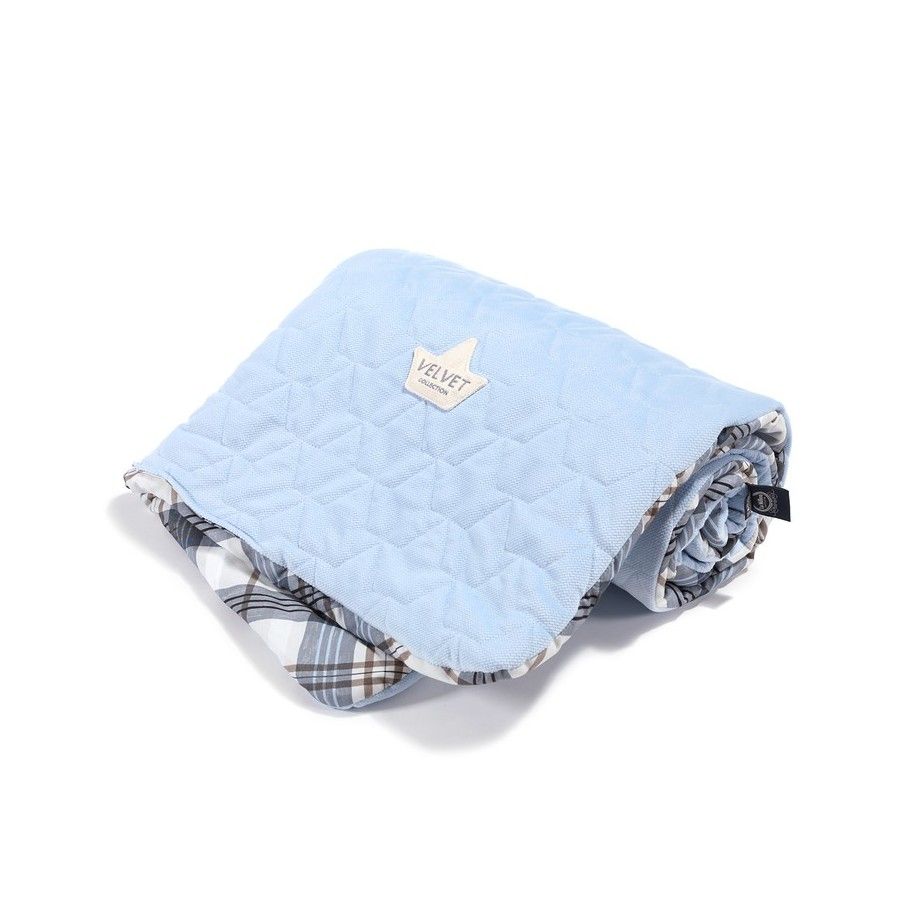 LA MILLOU WARM BLANKET - M - COLLEGE CAMP - POWDER BLUE VELVET