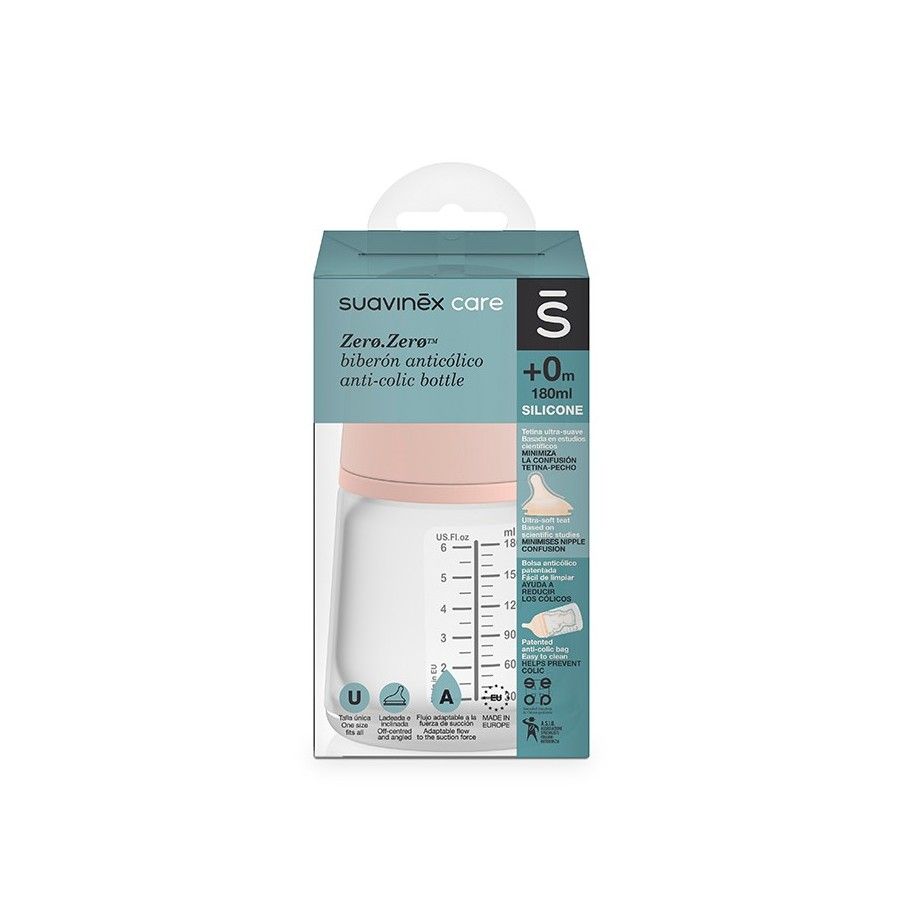 SUAVINEX Bottiglia a flusso regolato ZERO ZERO 180ml