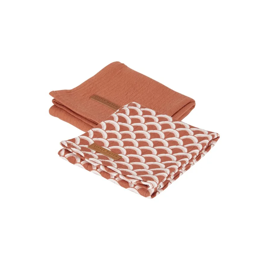 Little Dutch Otulacze 70 x 70cm (2 pcs.) Sunrise Rust / Pure