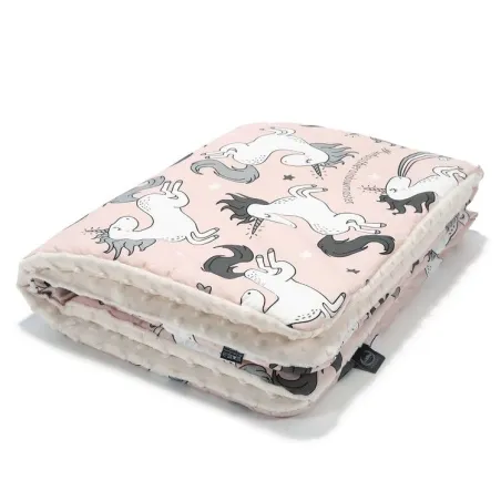 LA MILLOU WARM BLANKET MINKY-M - UNICORN SUGAR BEBE ECRU BY MAY BOHOSIEWICZ