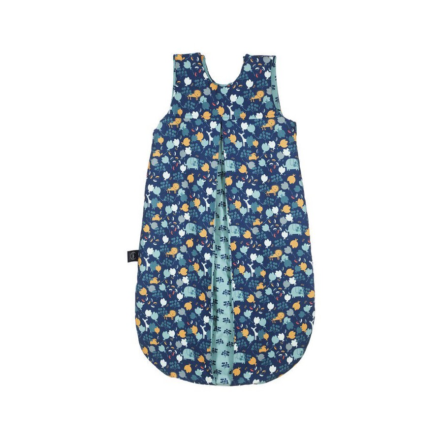 La Millou SLEEPING BAG "M" - FRENCH BLEU & JARDIN LES FLEURS