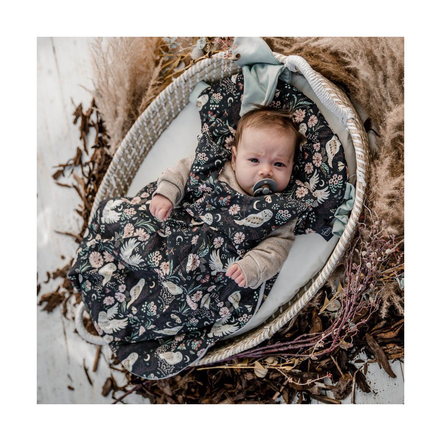 La Millou SLEEPING BAG "M" - FRENCH BLEU & JARDIN LES FLEURS