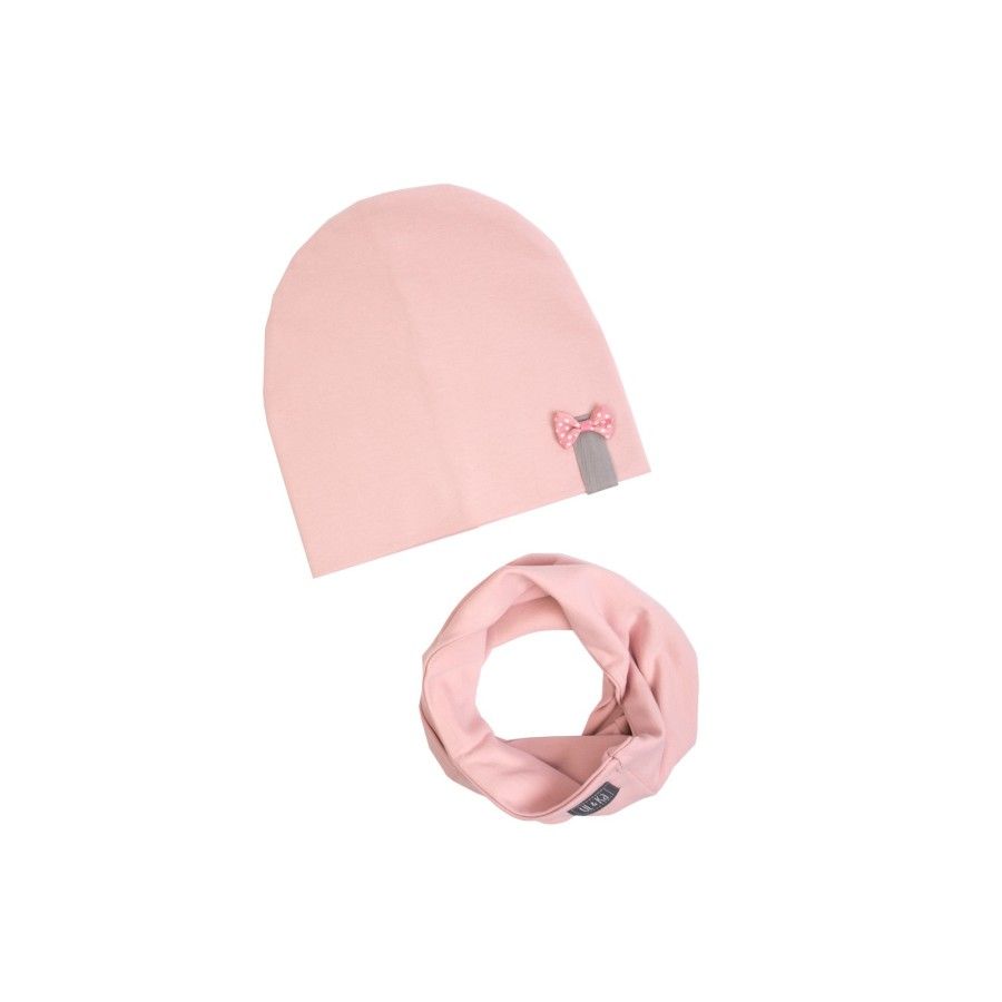 BONNET ULKA AVEC ÉCHARPE POUR FILLE 6-12 MOIS BOÎTE À POUDRE
