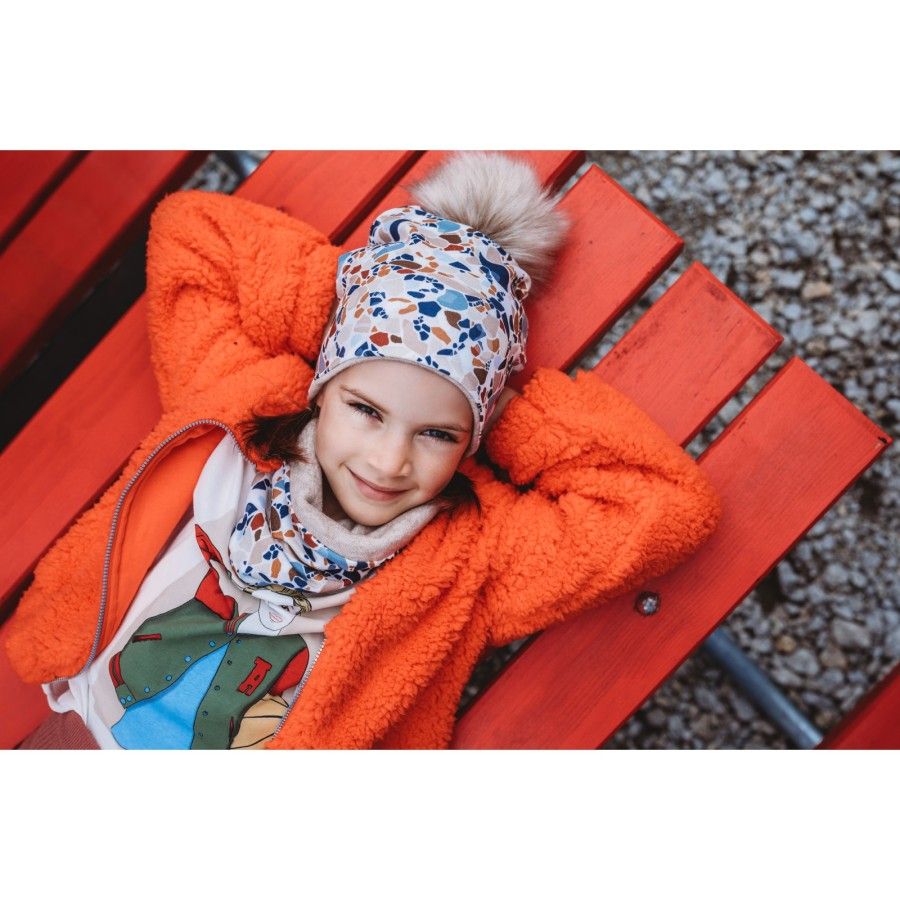 BONNET ULKA AVEC ÉCHARPE POUR FILLE 6-12 MOIS LASTRIKO BEIGE