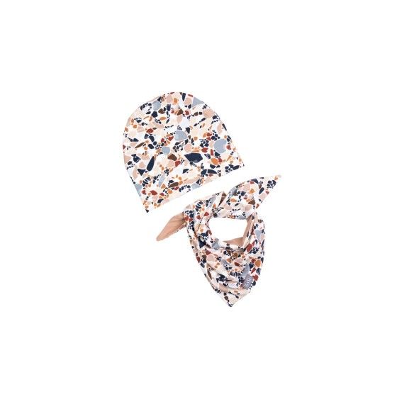 CAPOTA CON PAÑUELO PARA NIÑA DE 6 A 12 METROS