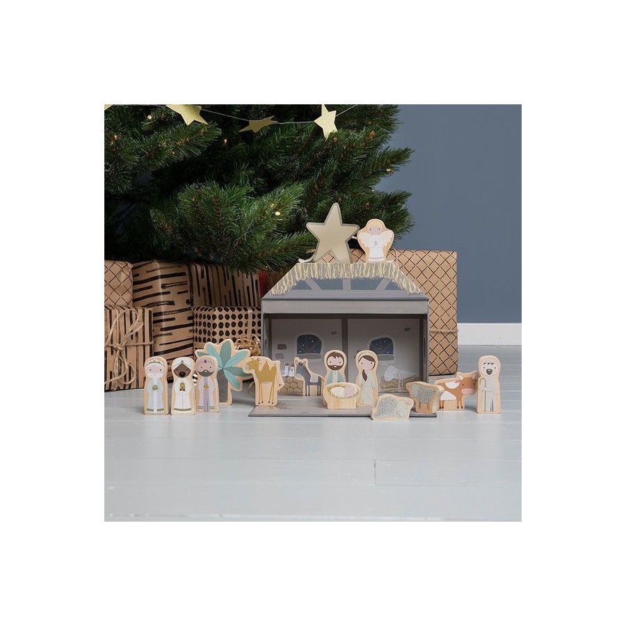 LITTLE CHRISTMAS DUTCH crib in suitcase