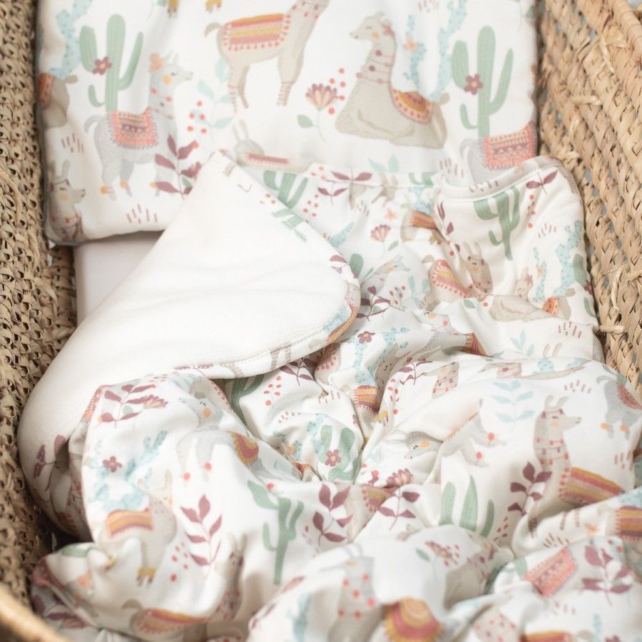 ColorStories - Couverture en jersey de coton - Lazy Llamas