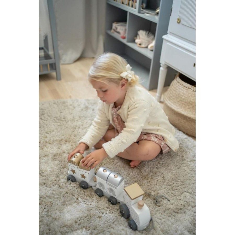 Jabadabado Un treno di legno con blocchi d'argento