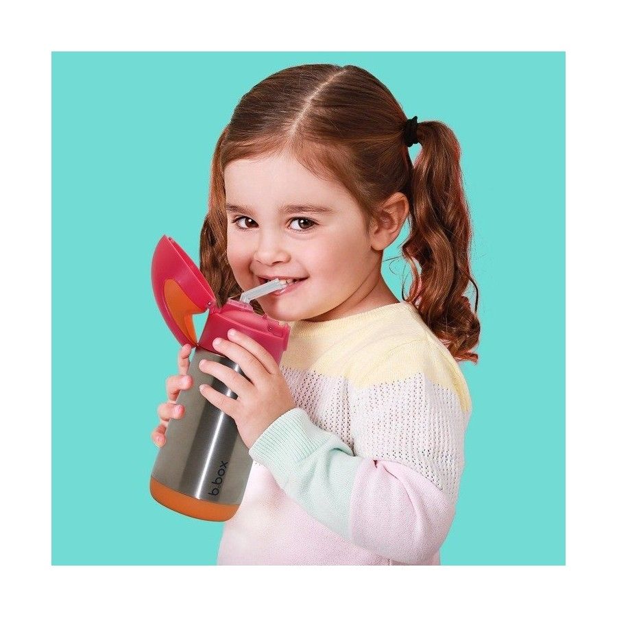 b.box Termobutelka ze słomką indigo rose 350 ml