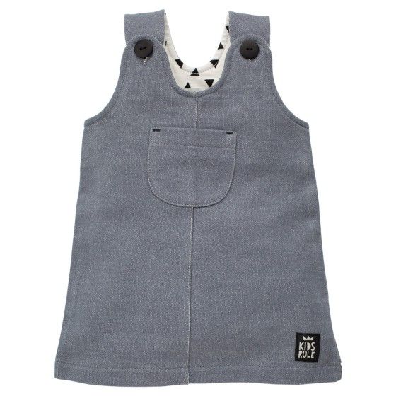 Pinokio Dungaree šaty Happy Day 80, sivá