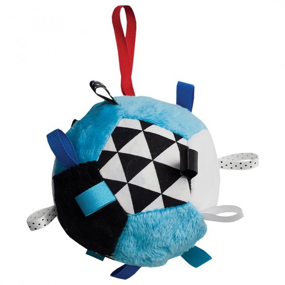 Mom's Care Sensory Ball with a rattle pendant Blue