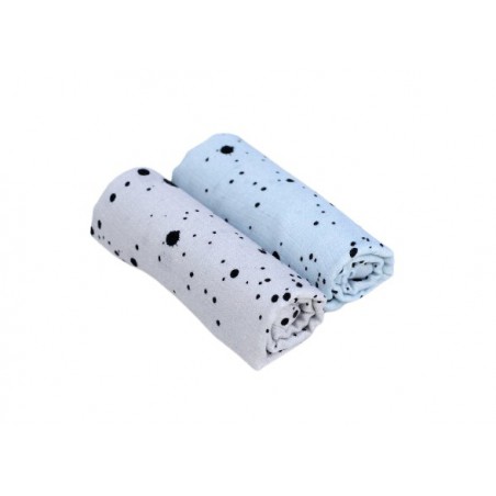 SLEEPEE 2 STÜCK MUSLIN WINDELN GRAU/BLAU