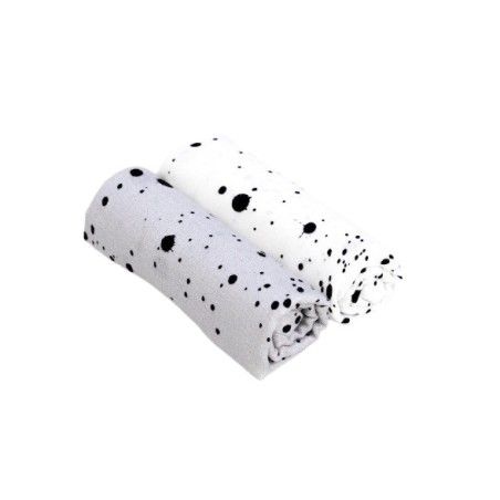 SLEEPEE 2 STYCKEN MUSLINBLÖJOR GRÅ/VITA