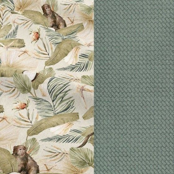 LA MILOU CUSCINO ANGEL'S WINGS JERSEY - BOHO COCO - KHAKI VELVET