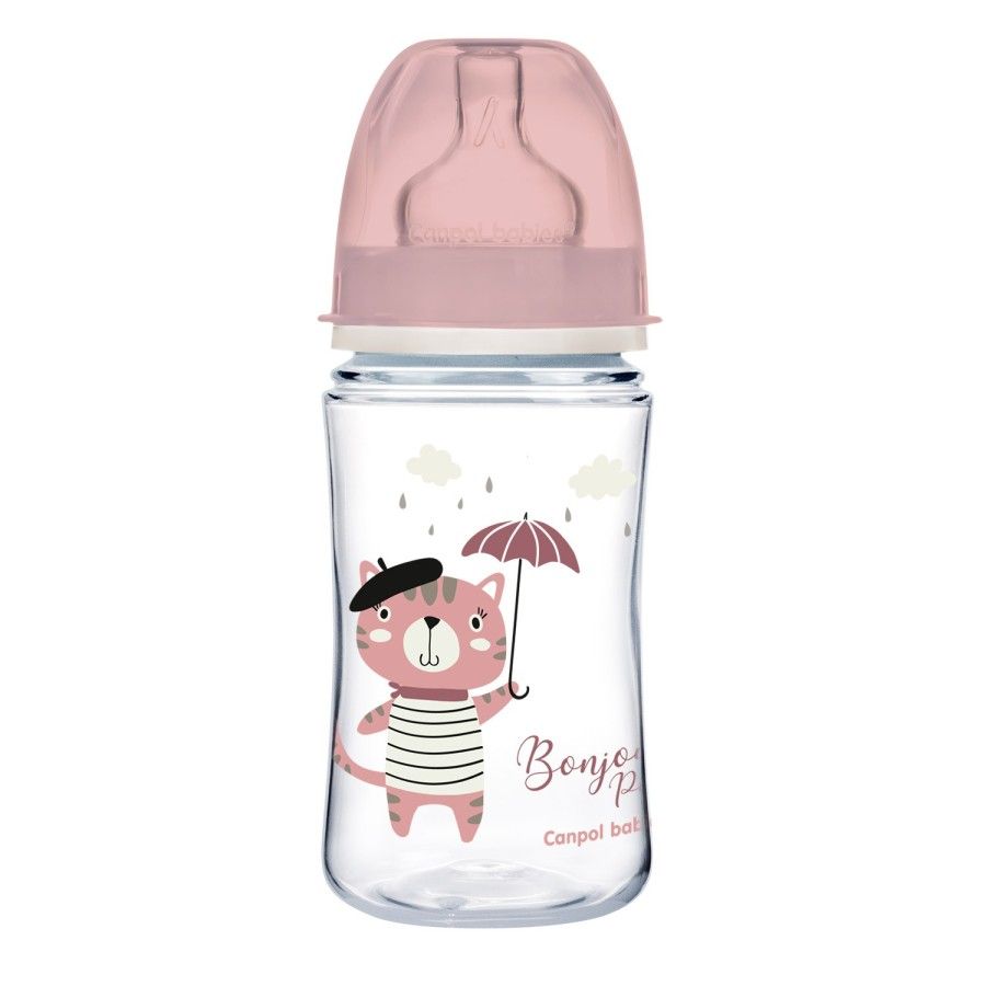 Canpol 婴儿奶瓶宽口径防胀气 240ml PP Easy Start BONJOUR