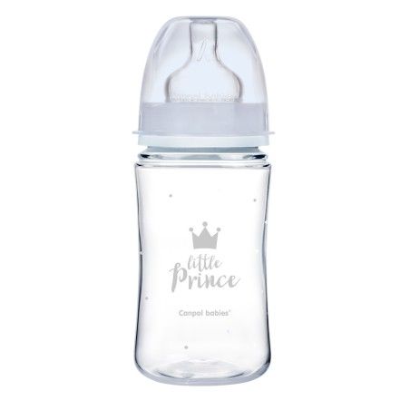 Canpol Detské fľaše široký anti-vek 240ml PP Jednoduchý štart Royal BA BLUE
