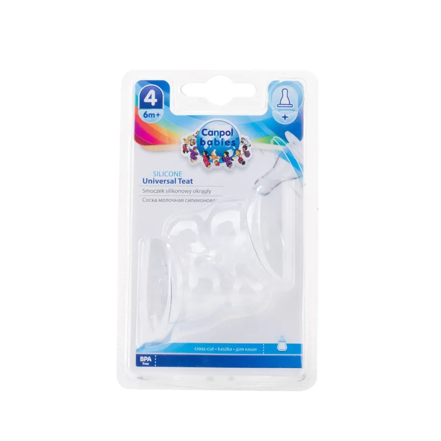 Canpol Smoczek silikon okrągły 2szt kaszka